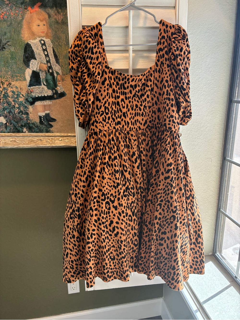 torrid by Betsy Johnson Tan & Black Leopard-Print Square Neck Midi Dress - Picture 13 of 16